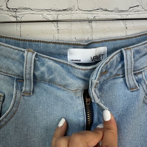 Vervet Stylish Light Blue Denim Women's Shorts Large - Picture 5 of 9